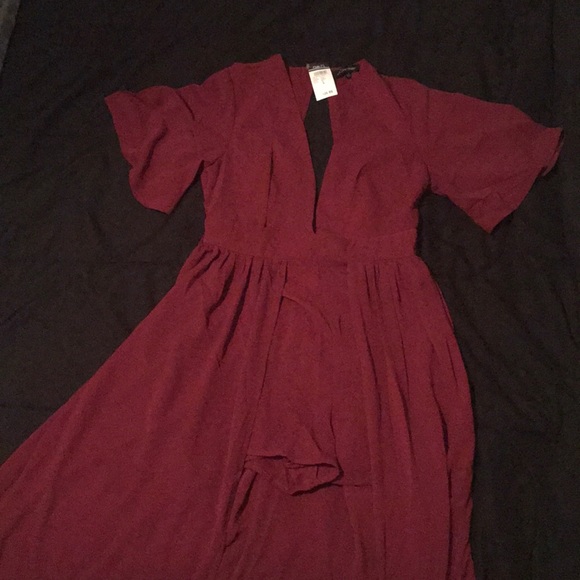 NEVER WORN size large red maxi romper low cut - Picture 1 of 1